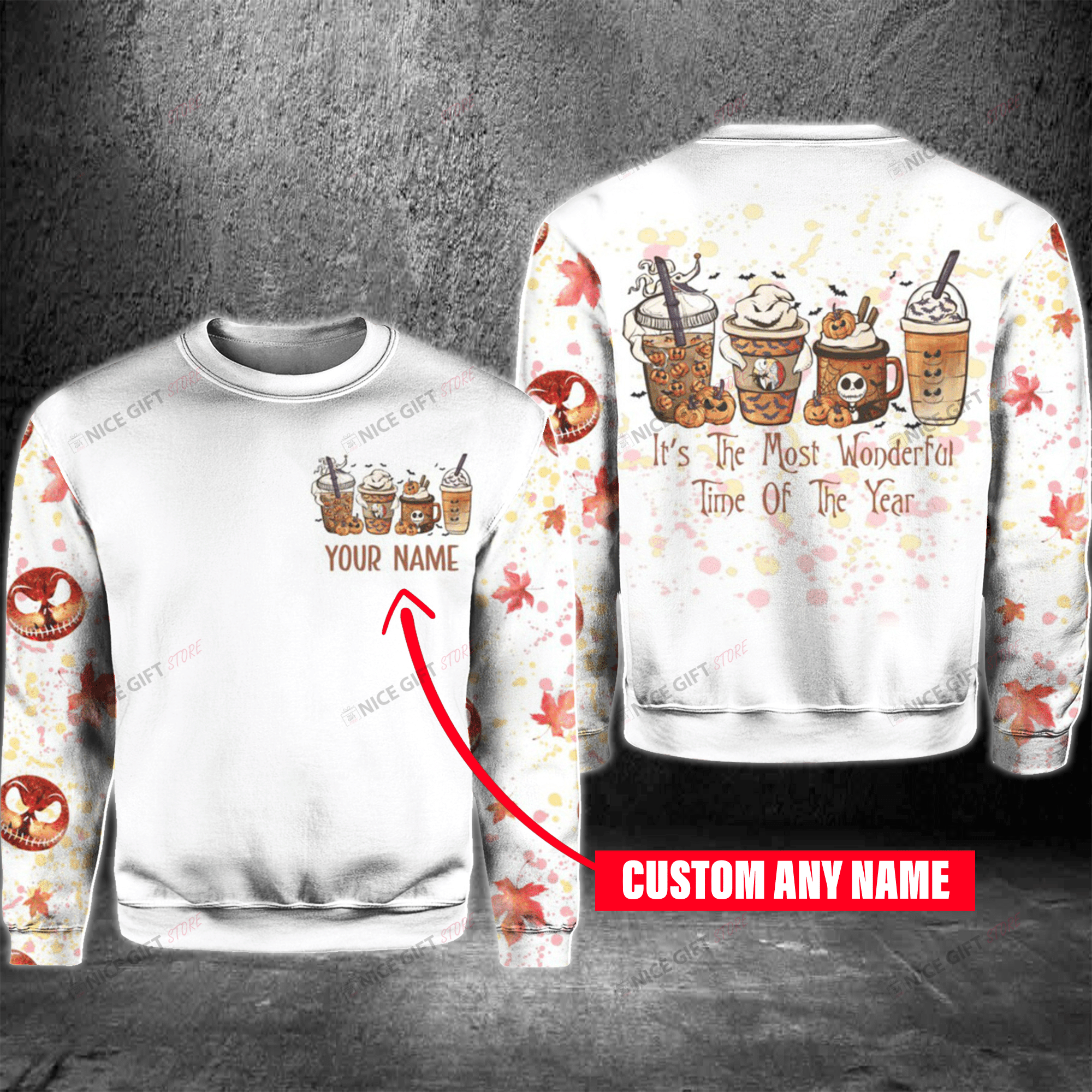 It’S The Most Wonderful Time Of The Year Custom Name Crewneck Sweatshirt 3Cs-T8X5