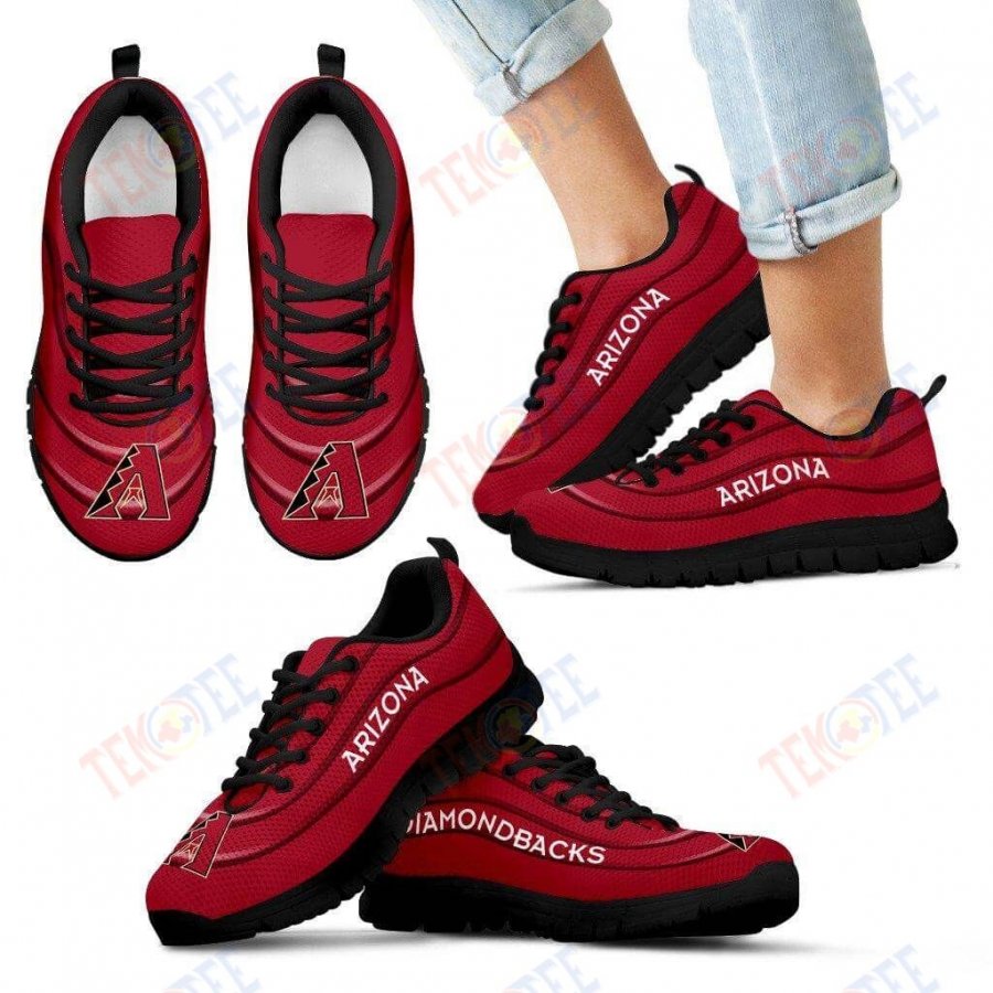 Mens Womens Arizona Diamondbacks Sneakers Wave Red Floating Pattern Running Shoes For Men Women TDT762