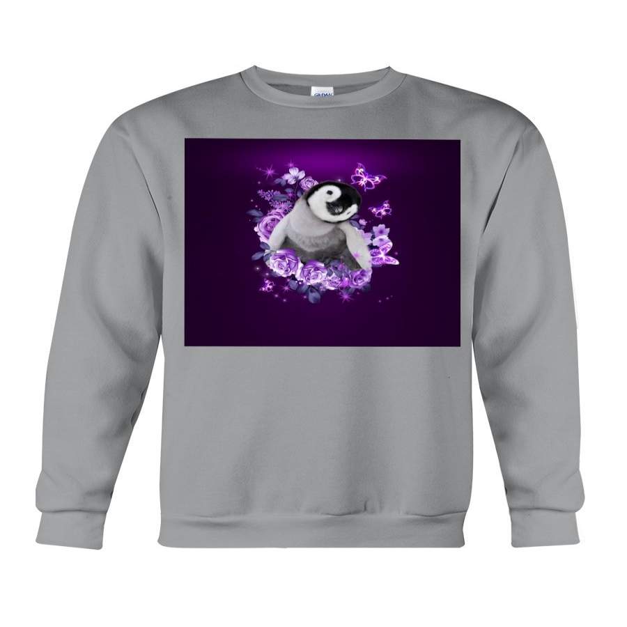 Lovely Penguin Floral Background  Special Custom Design Sweatshirt