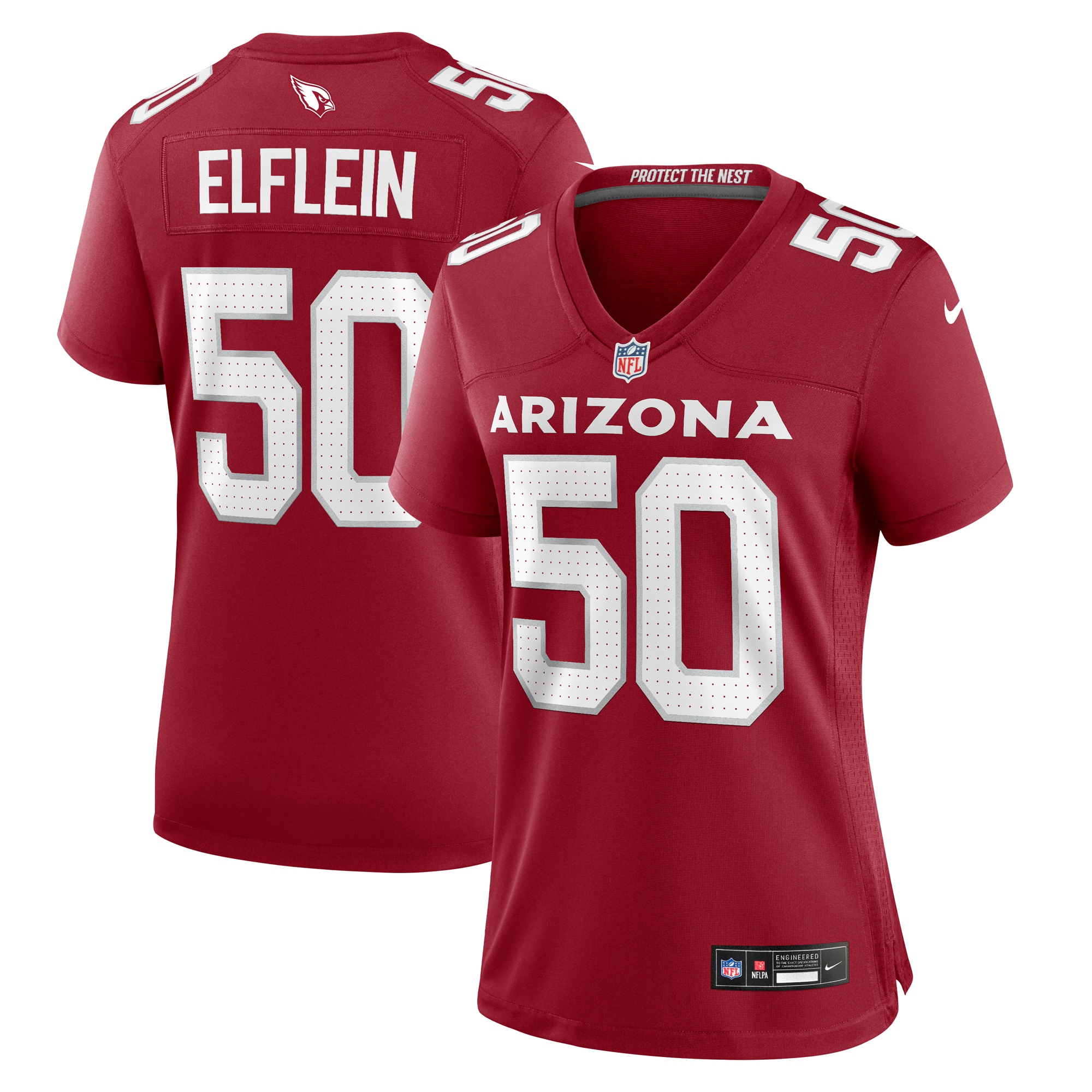 Women’s Arizona Cardinals Pat Elflein  Cardinal Team Game Jersey