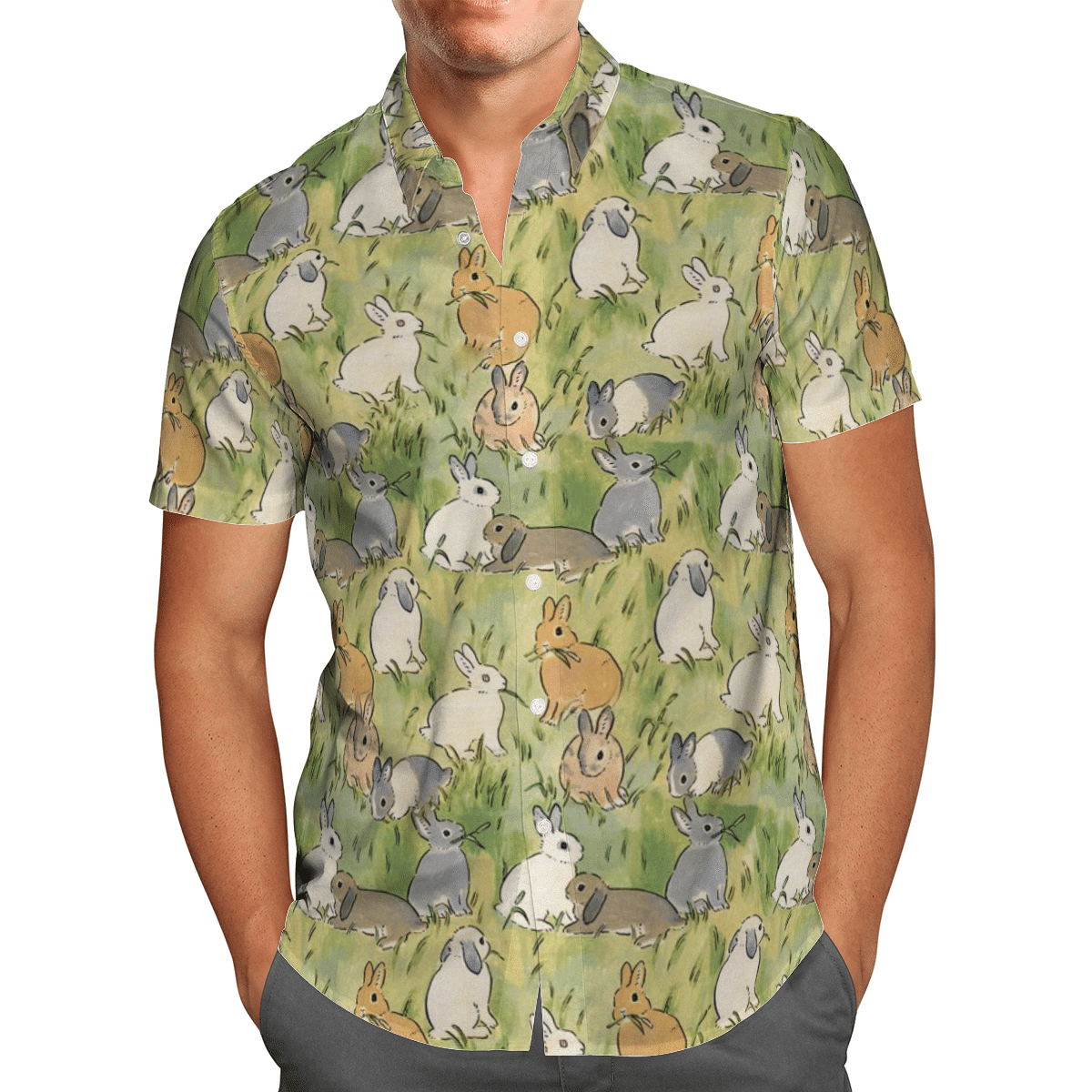 Domestic Rabbit Hawaiian Shirt