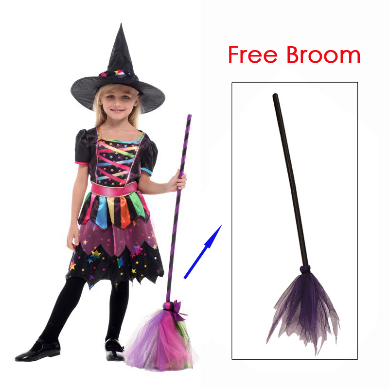 Umorden Child Kids Witch Costume Girls Halloween Purim Carnival Party Mardi Gras Fantasia Fancy Dress Cosplay alx