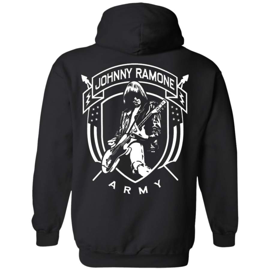 Johnny Ramone ARMY Back print Pullover Hoodie