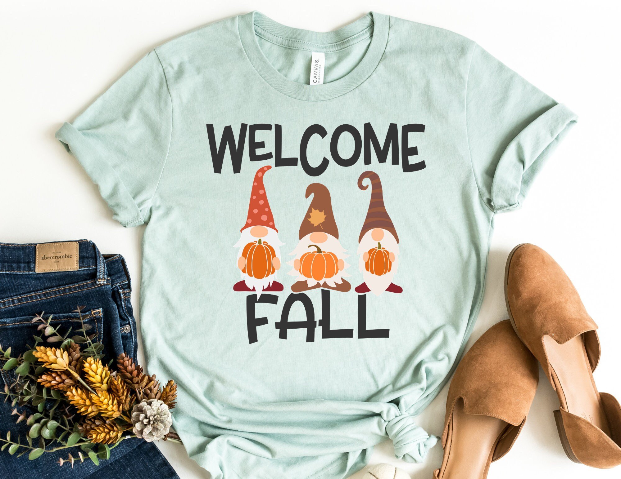 Welcome Fall Gnome Shirt, Fall Leopard Shirt, Thanksgiving Shirt, Fall Tshirt, Pumpkin Shirt, Shirts For Fall, Fall T-Shirt T-Shirt Hoodie All Color Size S-5Xl