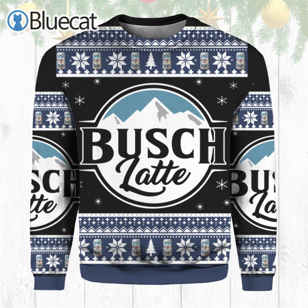 Busch Latte Beer Ugly Christmas Sweater 2021