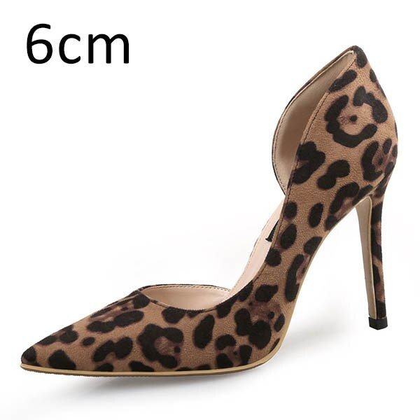 Leopard Shoes High Heels 6-10CM Elegant Office Pumps Shoes