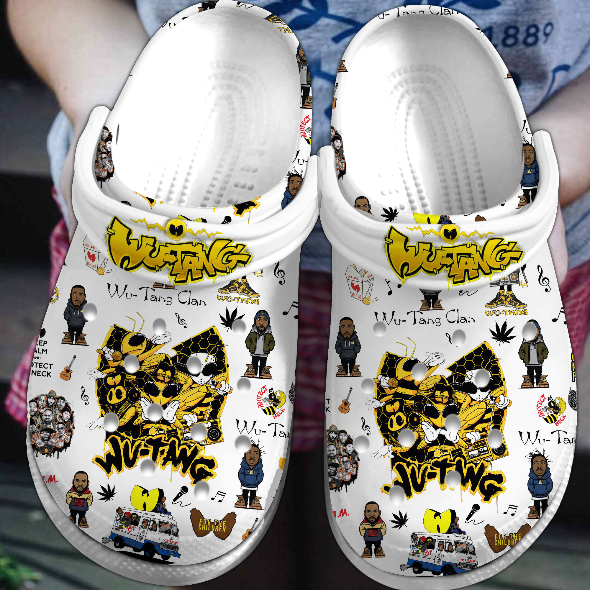 Wu Tang Clan Music Crocs Crocband Clogs Shoes Comfortable For Men Women and Kids