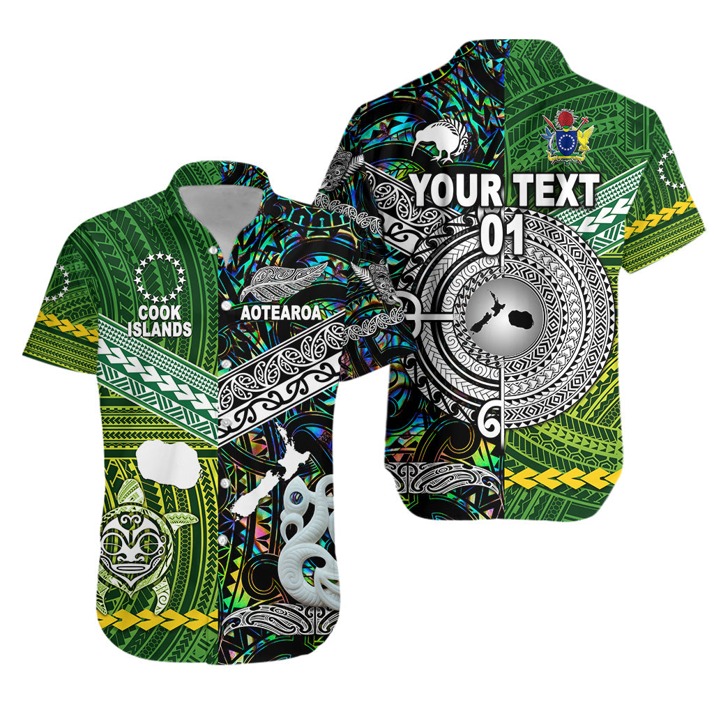 (Custom Personalised) New Zealand Maori Aotearoa Hawaiian Shirt Cook Islands Together – Paua Shell, Custom Text And Number Lt8