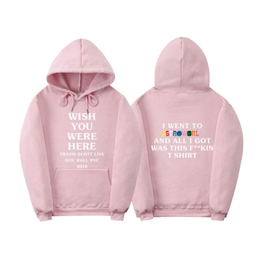 Unisex Astroworld Wish You Were Here Pullover Hoodie Sweatshirt