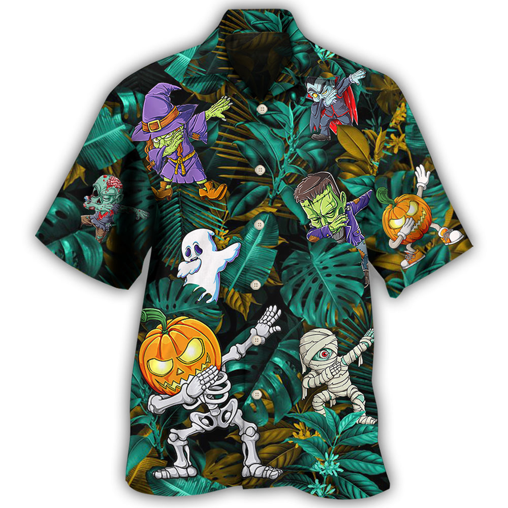 Halloween Dabbing Skeleton Zombie Style Hawaii Shirt Ha52812