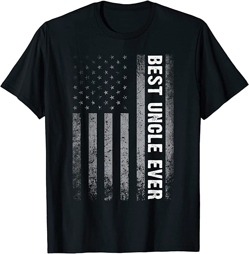 Best Uncle Ever Vintage American Flag Father’s Day Christmas T-Shirt