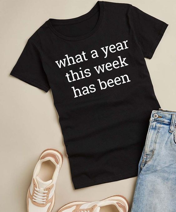 Black ‘What a Year’ Graphic Tee