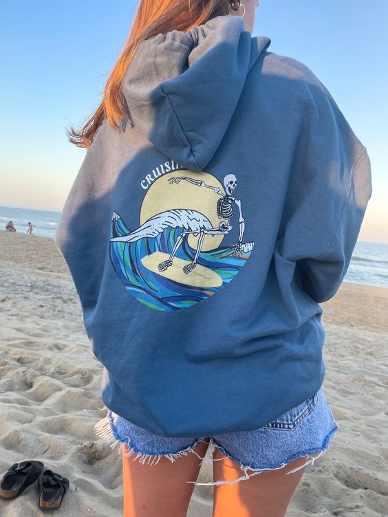 Blue Cruisin’ Skeleton Hoodie