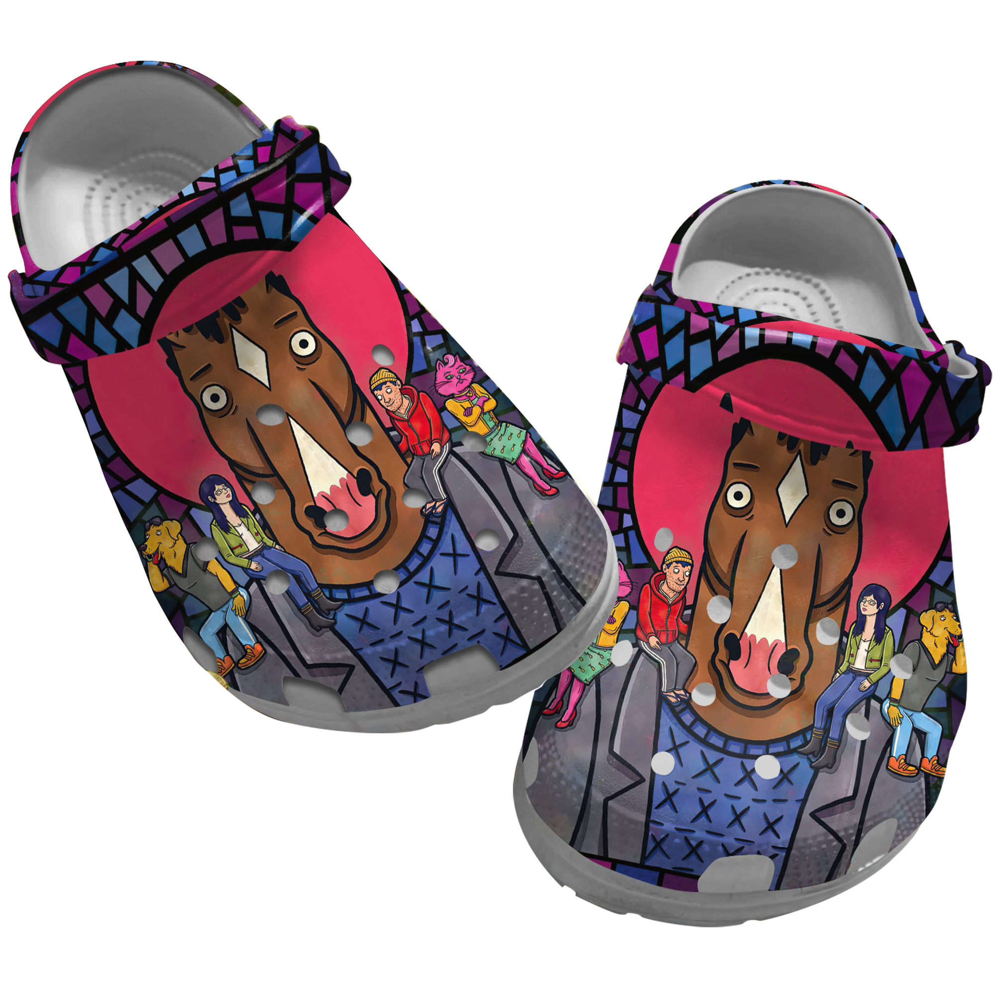 BoJack Horseman Clogs, BoJack Horseman Clog Shoes Unisex, Cartoon Clogs, Sitcom Clogs, BoJack Horseman, Movie Clogs