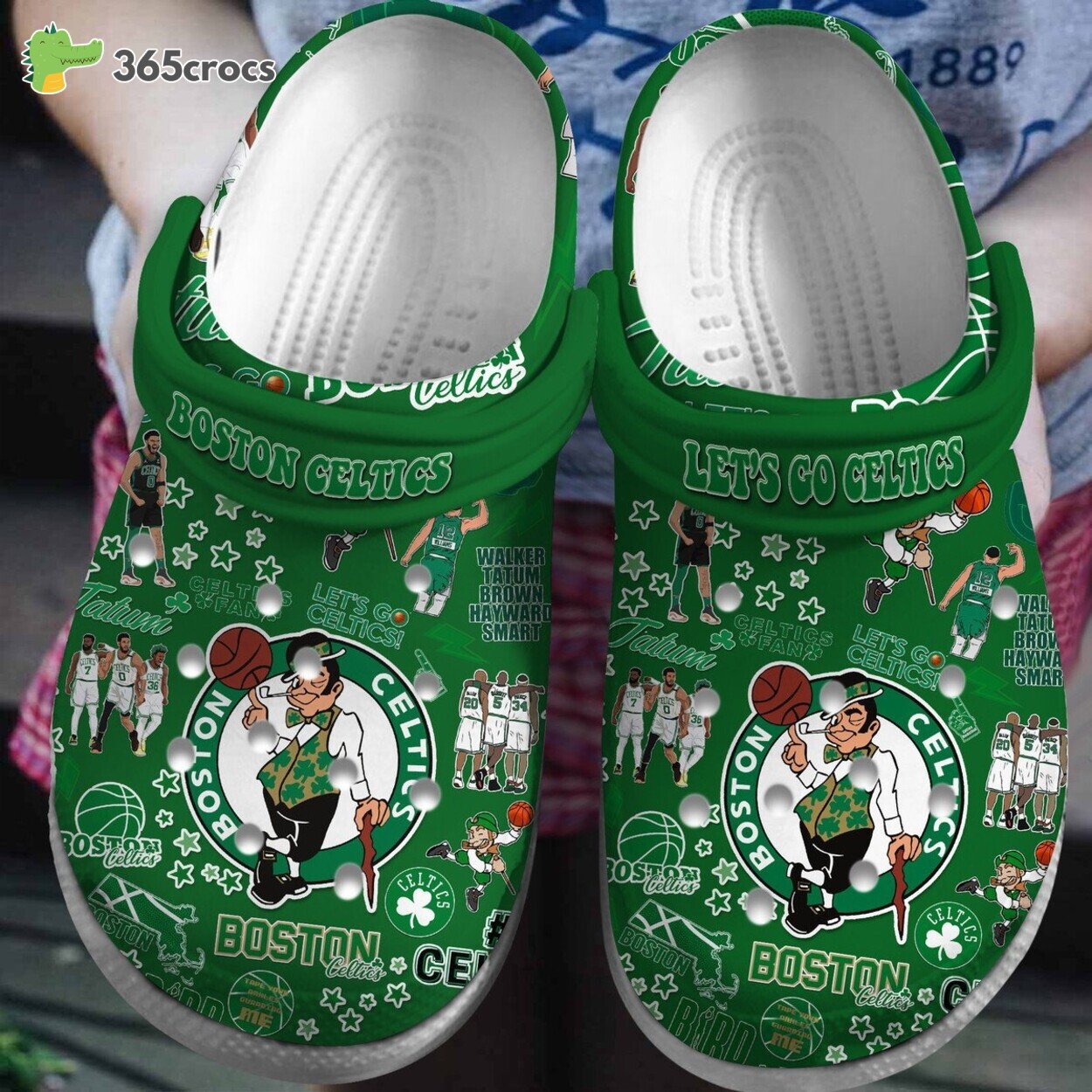 Boston Celtics Basketball Team NBA Sport Crocss Clogs Shoes Comfortable