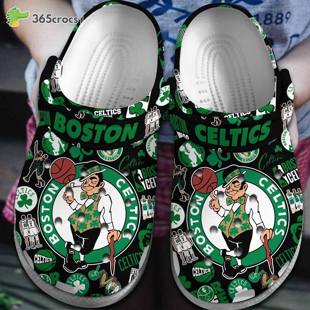 Boston Celtics NBA Sporty Style Comfort Footwear Clogs Shoes