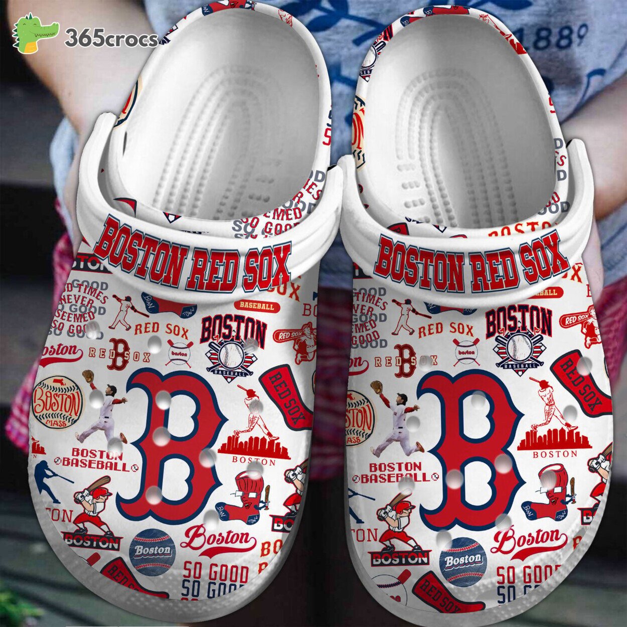 Boston Red Sox Baseball team MLB Sport Custom Name Crocss Clogs Shoes Comfortable