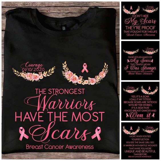 Breast Cancer Awareness Scars – Personalized T-shirt and Hoodie