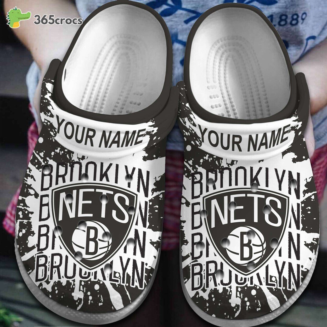 Brooklyn Nets NBA Basketball Comfortable Clogs Shoes Exclusive Series Mode