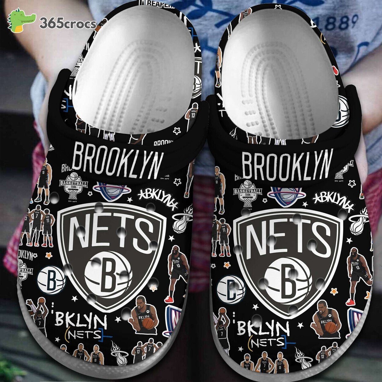 Brooklyn Nets NBA Basketball Sport Crocss Clogs Shoes Comfortable