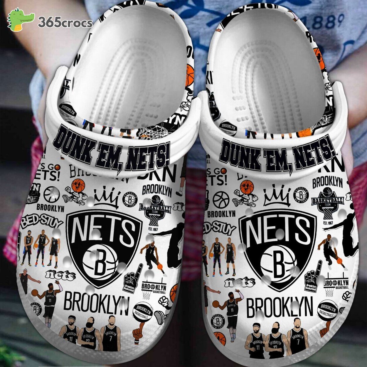 Brooklyn Nets NBA Fans Comfort Footwear Classic Clog Design Tribute