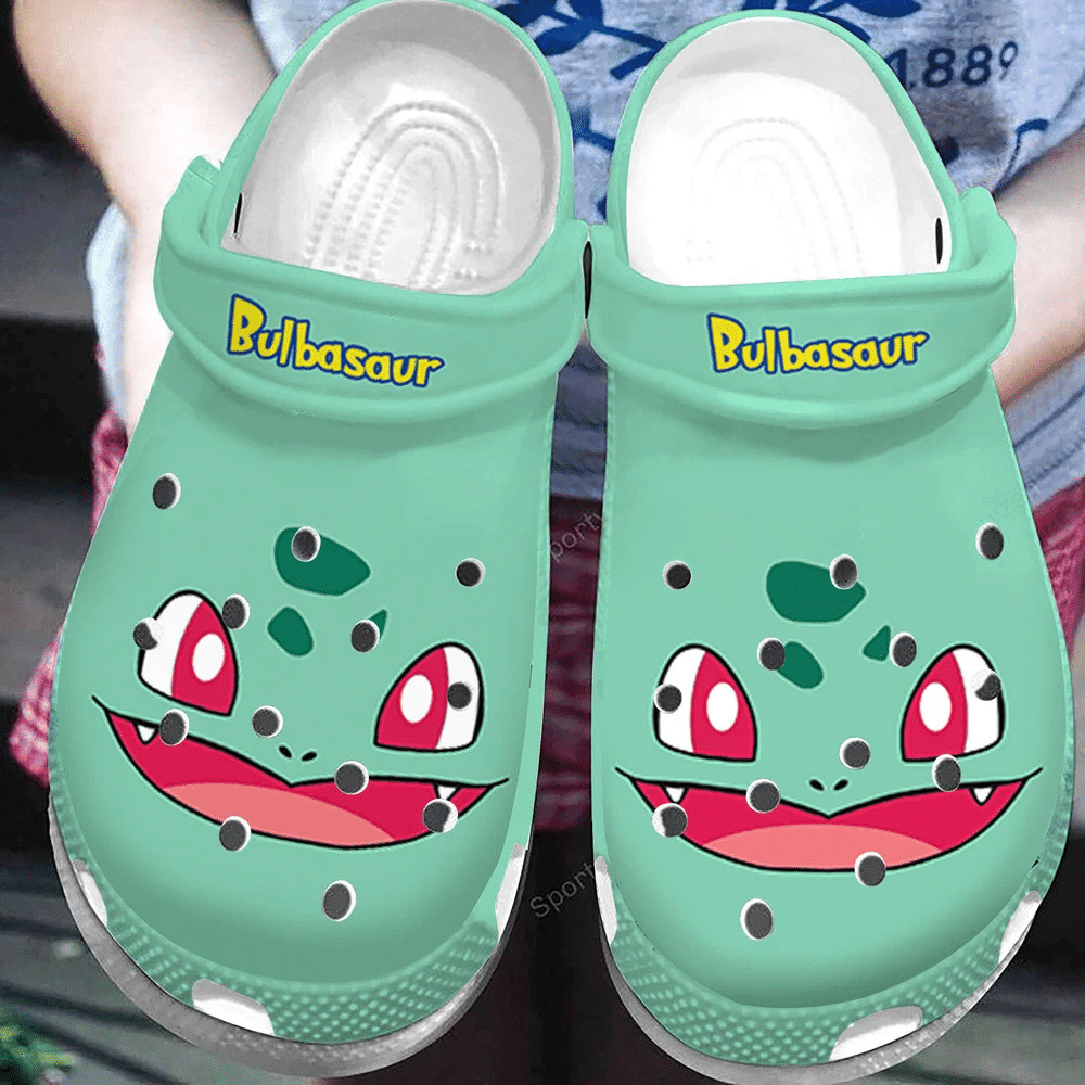 Bulbasaur Pokemon So Cute Green Clogs Crocss Shoes