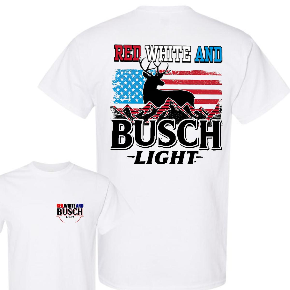 Busch Light -Beer- Red White And Busch Light 4th T-Shirt, western shirt, cool tshirts, drinking shirt, viral beer shirt, drink shirt, dirty tshirt