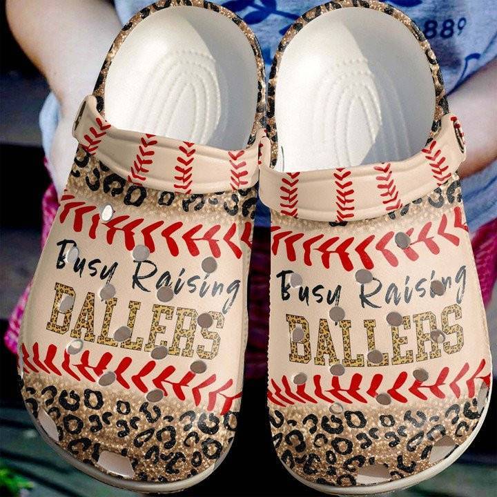Busy Raising Ballers Shoes For Batter Funny Baseball Crocss Clog For Men Women