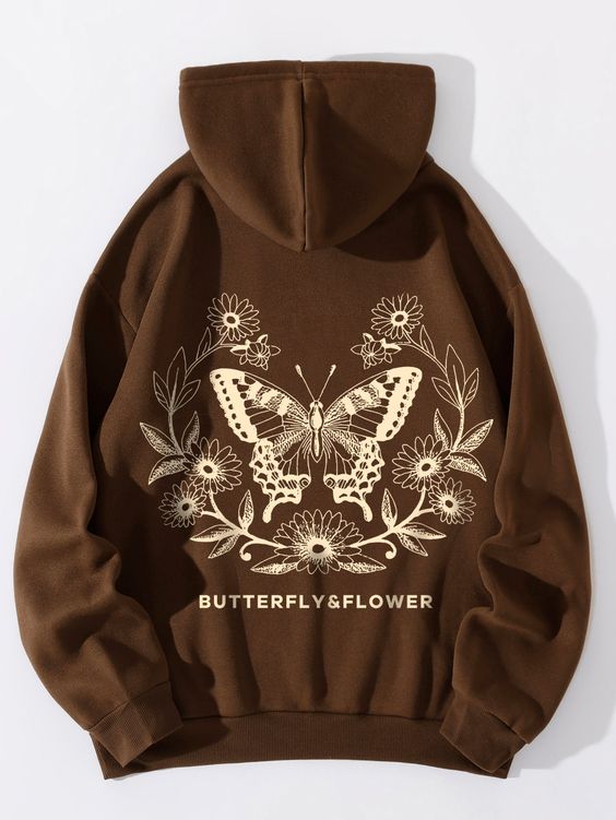 Butterfly and Flower Hoodie