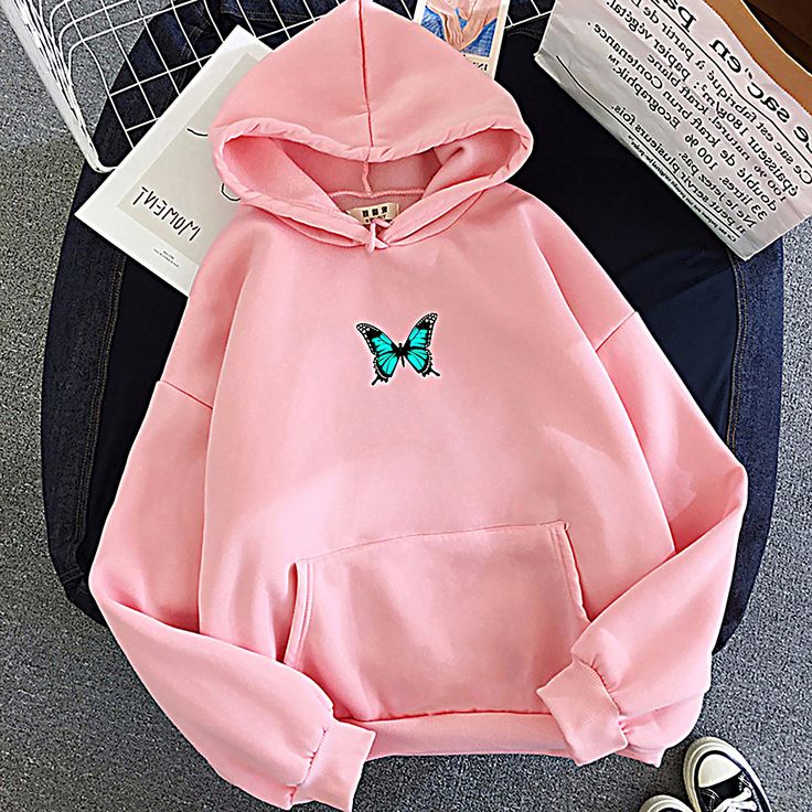 Butterfly Hoodies Women Sweatshirts Harajuku Butterfly Print Hoodie Aesthetic Hoodie Spring Street wear T4