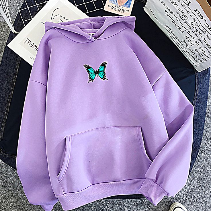 Butterfly Hoodies Women Sweatshirts Harajuku Butterfly Print Hoodie Aesthetic Hoodie Spring Street wear T5