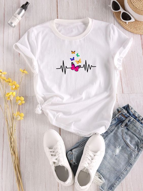 Butterfly Print Tee fashionstation