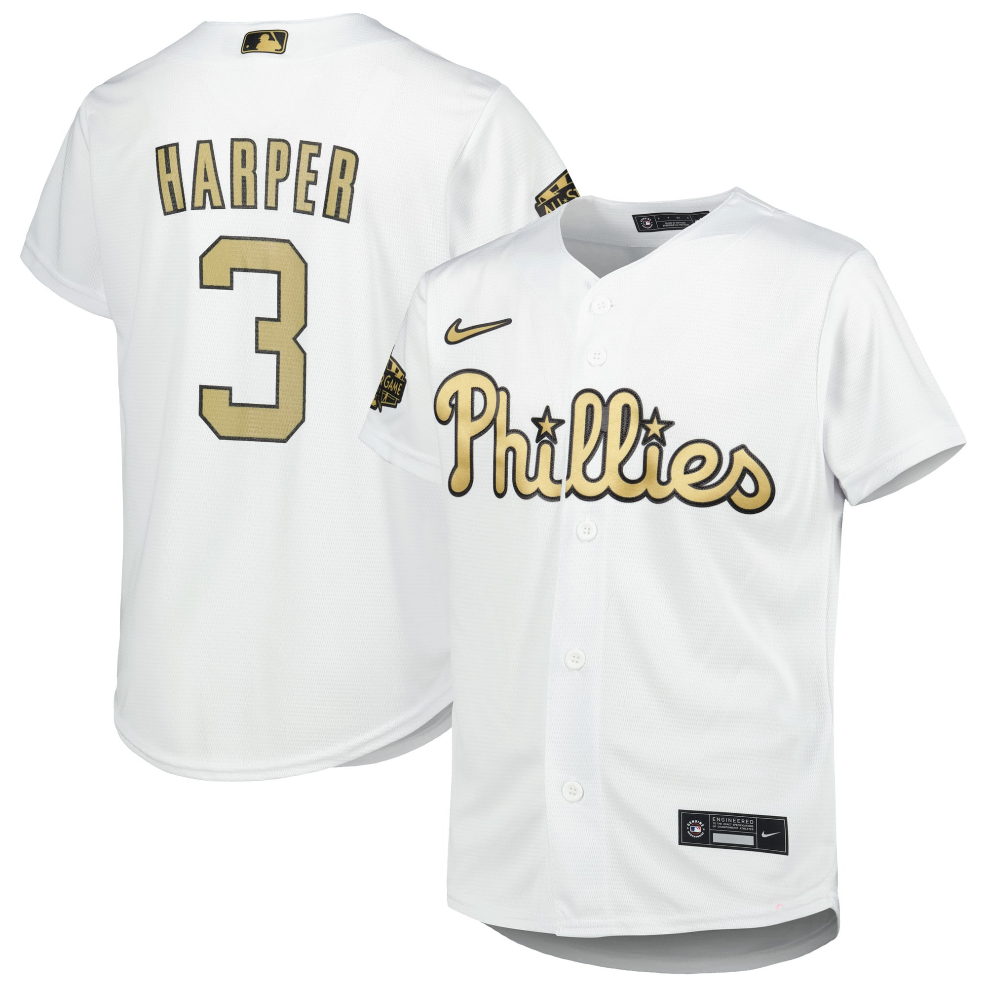 Bryce Harper Philadelphia Phillies 2022 MLB All-star Game Replica Player Jersey – White MLB