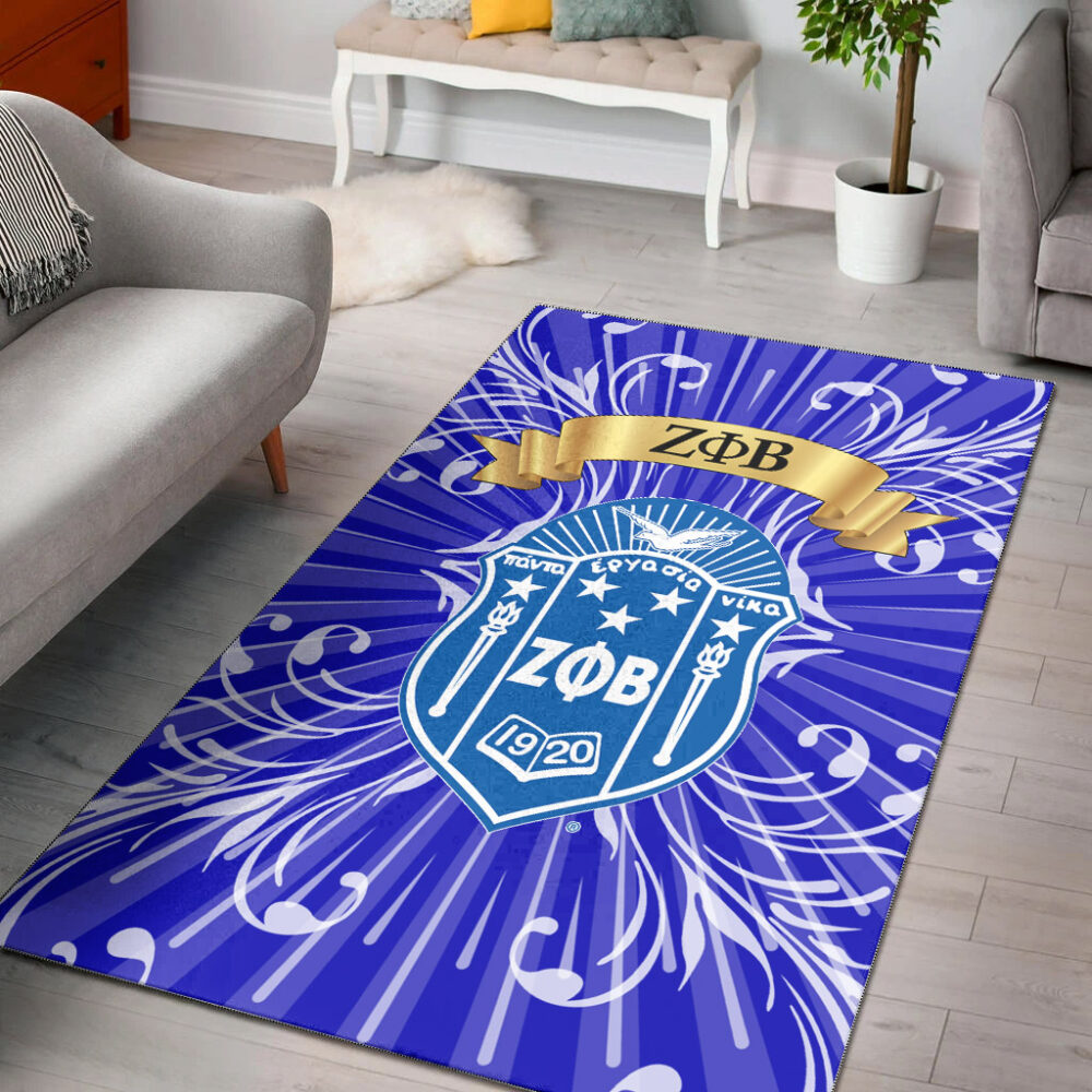 Zeta Phi Beta Area Rug – Sorority Vintage Style Area Rug