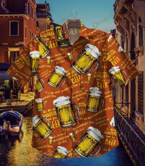 Beer Hawaiian Shirt – It’S The Most Wonderful Time For Beer Summer Hawaiian For Men, Women, Couple