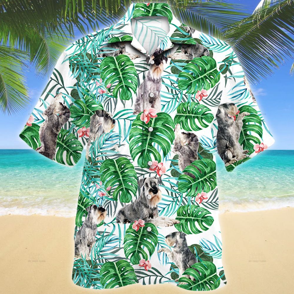 Standard Schnauzer Dog Tropical Plant Hawaiian Shirt Ha111377