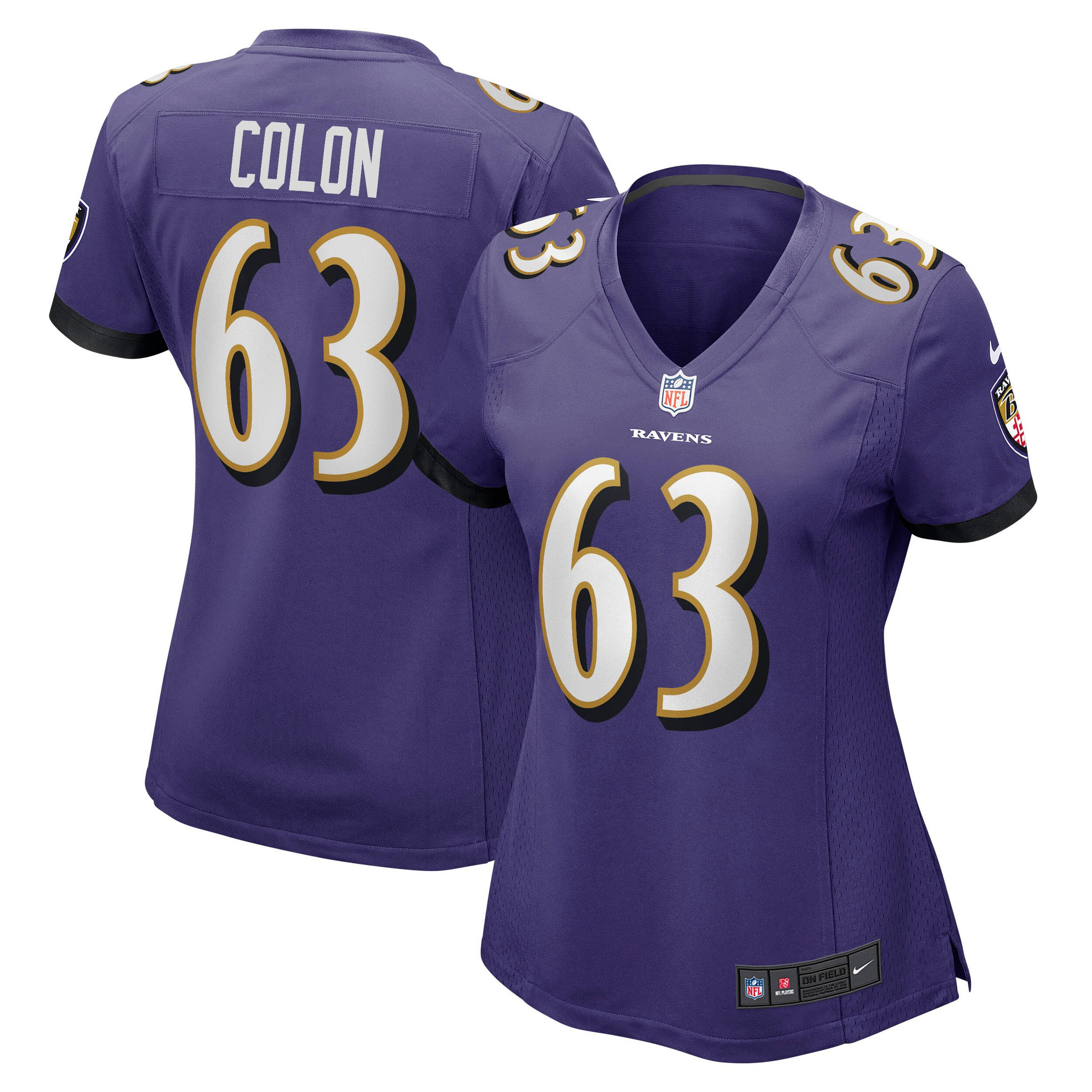 Trystan Colon Baltimore Ravens Womens Game Player Jersey – Purple NFL