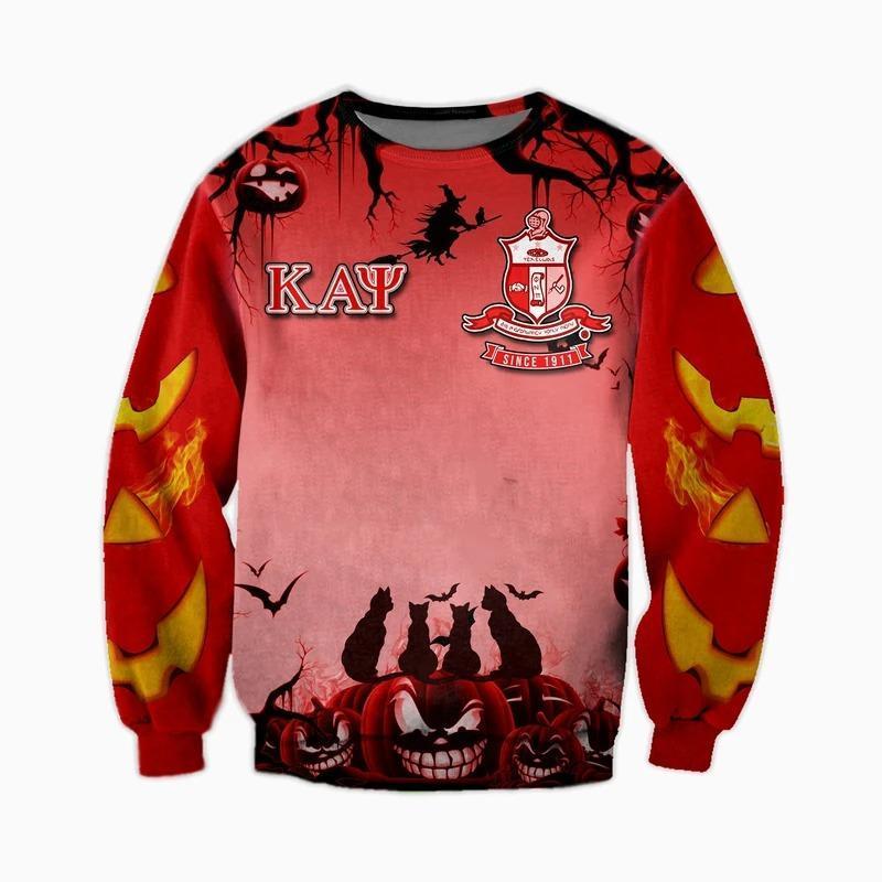 Greek Life Sweatshirt – Crewneck Sweatshirt Kappa Alpha Psi Halloween Nightmare J5