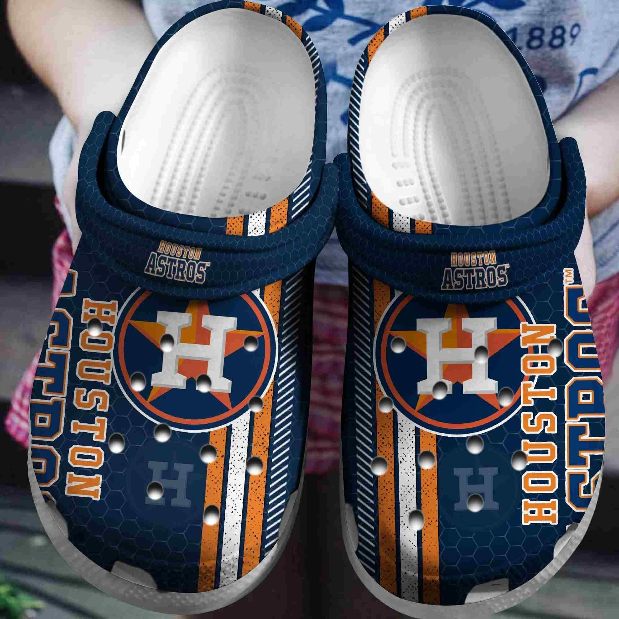 Houston Astros Crocss Clogs Crocband Shoes Comfortable For Men Women