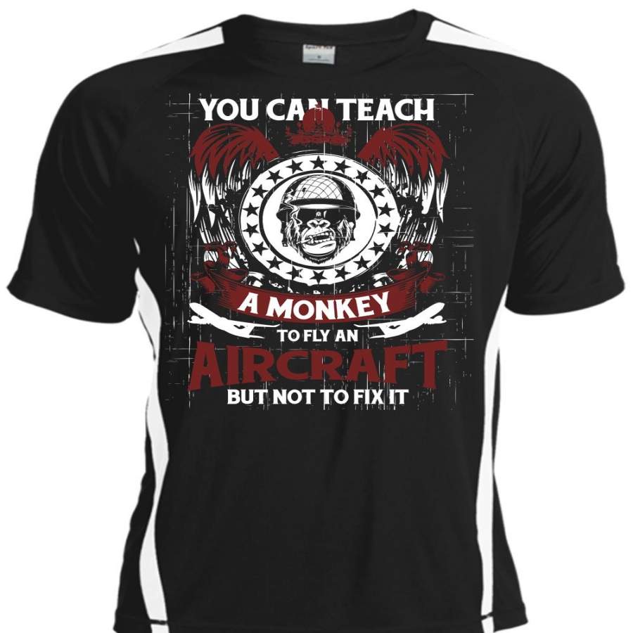 You Can Teach A Monkey T Shirt, Fly An Aircraft T Shirt, Cool Shirt