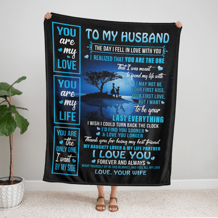 To My Husband You Are The One I Love You Blanket Gift For Husband From Wife Birthday Gift Home Decor Bedding Couch Sofa Soft And Comfy Cozy