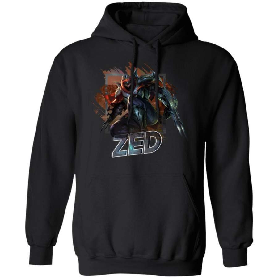 Gift for Gamer League of Legends Zed  Themed Hoodie T-Shirt