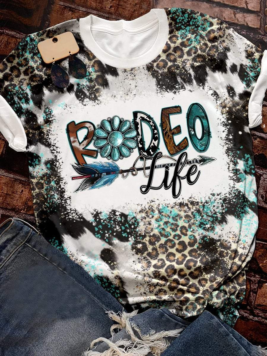 Blue Arrow Rodeo Life Cowhide Leopard 3D Tshirt Hoodie Long-Sleeve Gift For Birthday – R03