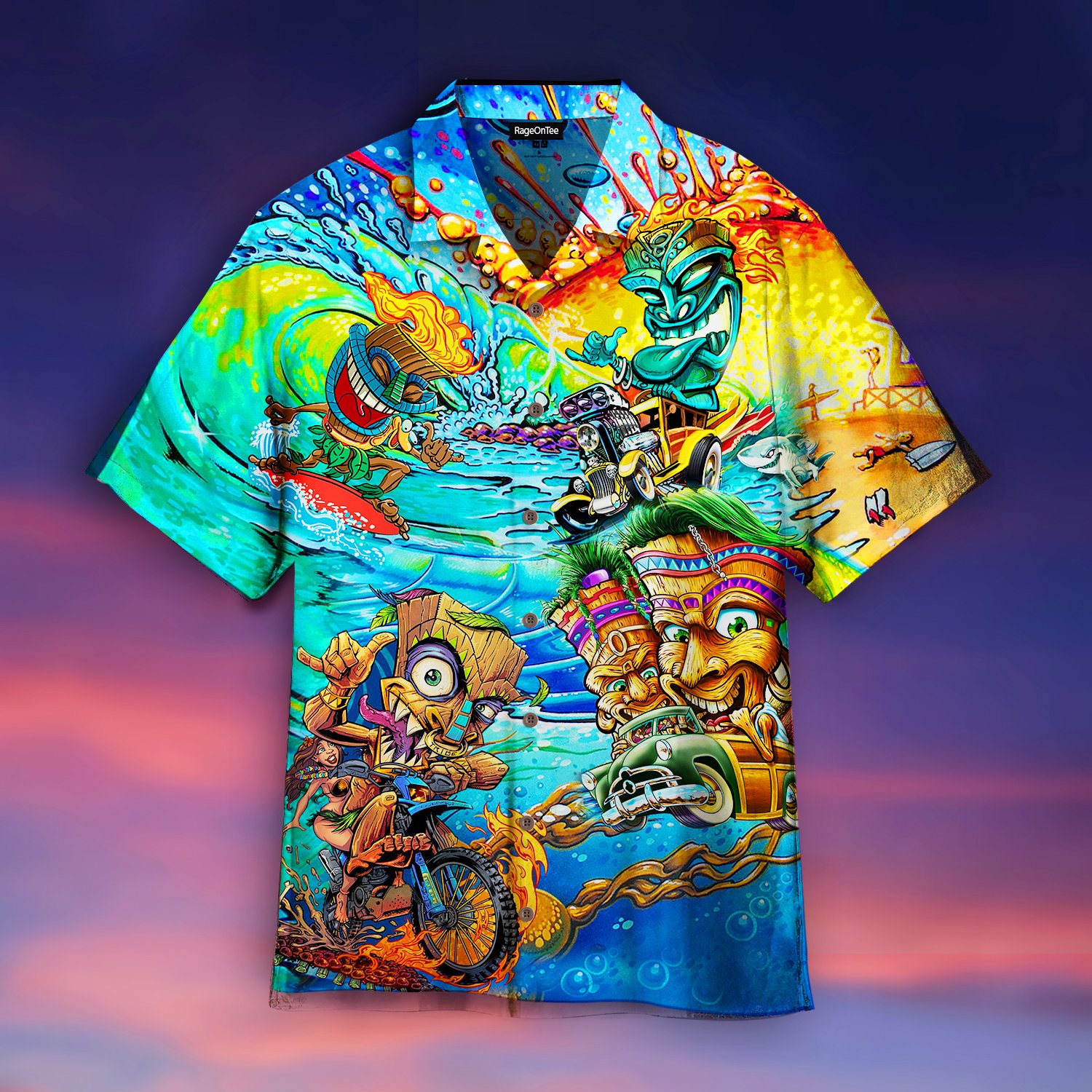 Happy Day With Tiki Hawaii Shirt Unisex Adult Ha21468