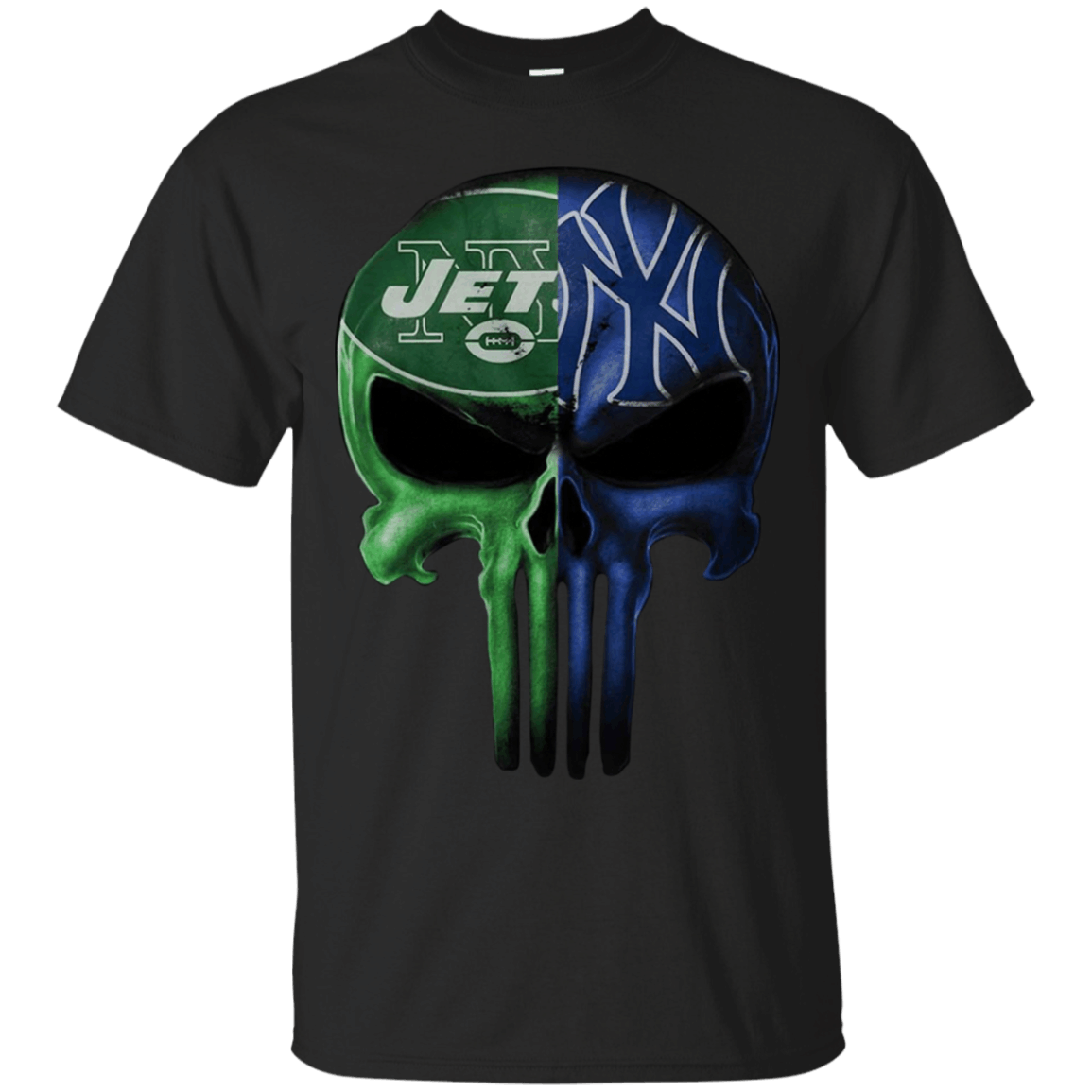 The Punisher New York Jets Football New York Yankees Baseball Shirt