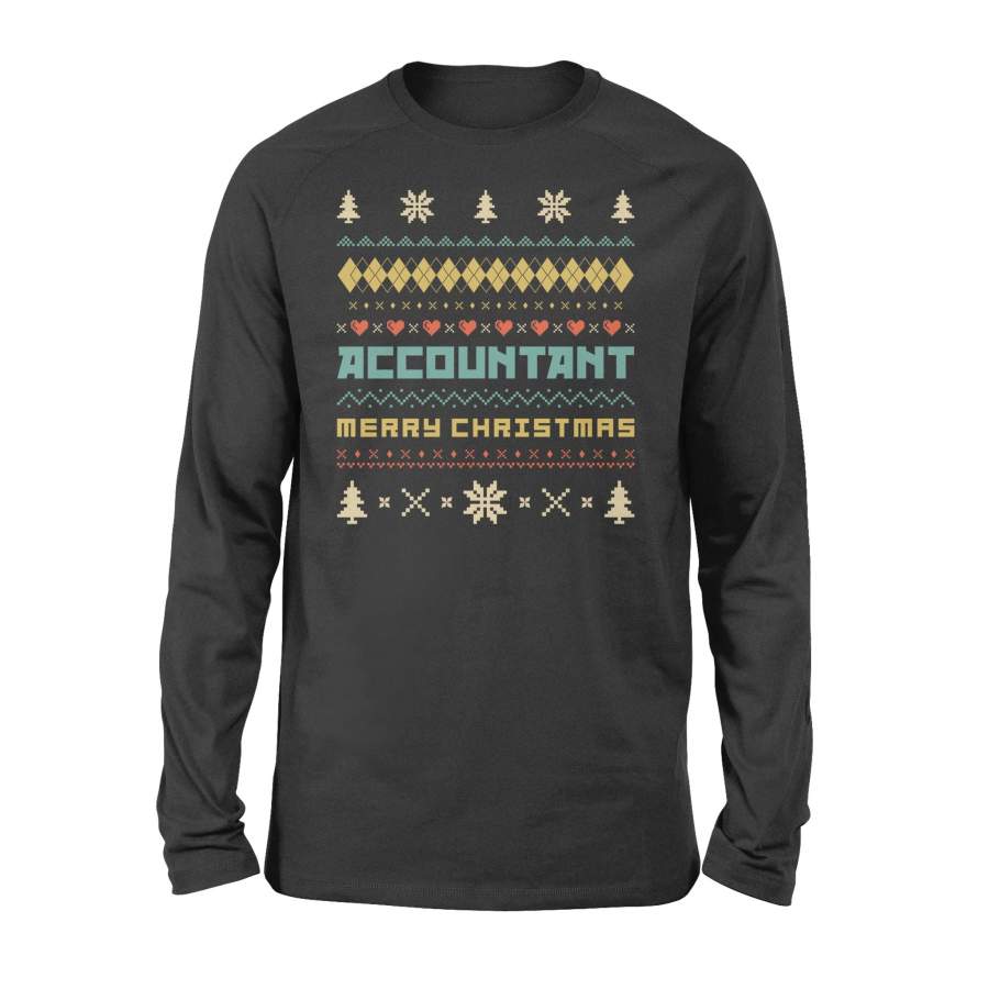 Accountant Ugly Christmas Sweater Vintage Retro – Standard Long Sleeve