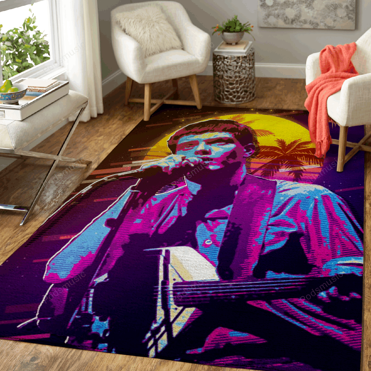 ian curtis Joy Division – Art Music Synthwave 80S Art For Fans Area Rug Carpet