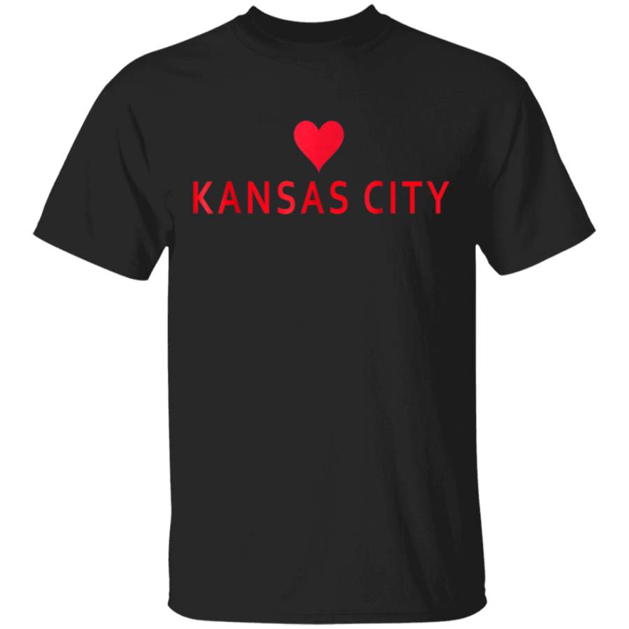 Kansas City with heart Love the City TShirt Kansas City Football T-Shirt