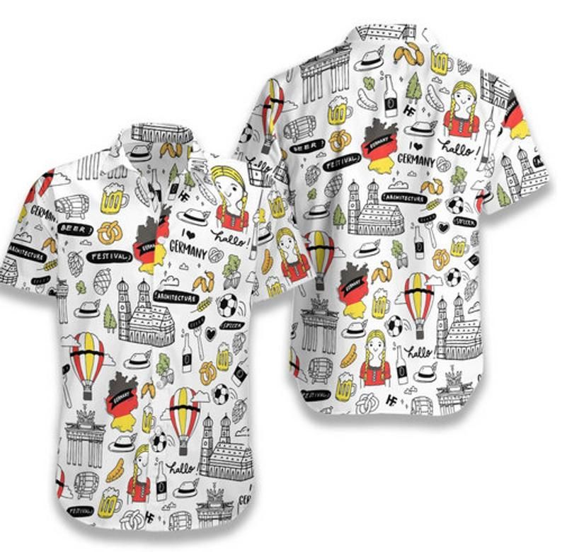 I Love Germany Multicolor Amazing Design Hawaii Shirt Ha31922