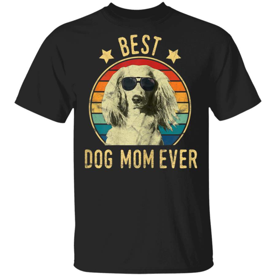 Womens Best Dog Mom Ever Dachshund Mothers Day Gift TShirt